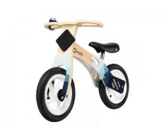 Lionelo – Bicicleta din lemn fara pedale cu roti gonflabile Willy, Indygo
